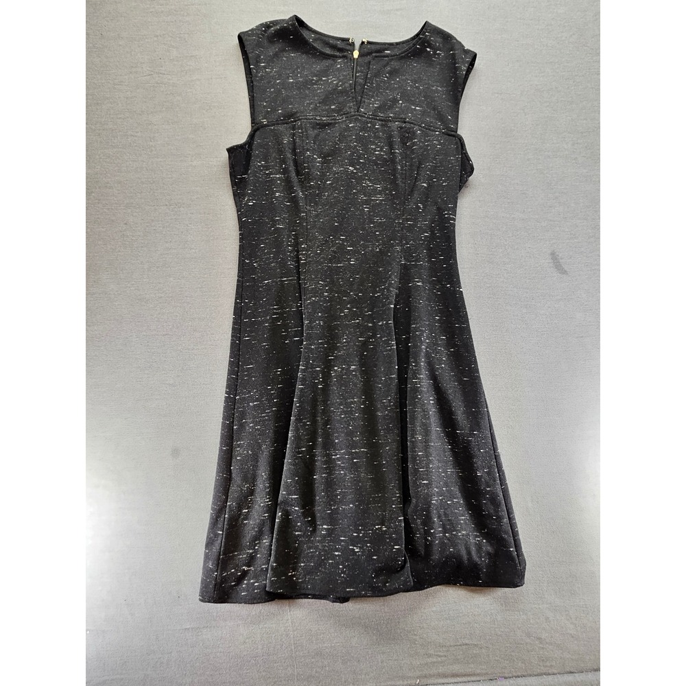 Tommy Hilfiger Womens Black Space Dye Sleeveless Fit Flare Dress Size 8